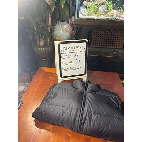 Land's End 100% Goose Down Vest Puffer Black Quilted Snap Button Women's Medium - Picture 8 of 8